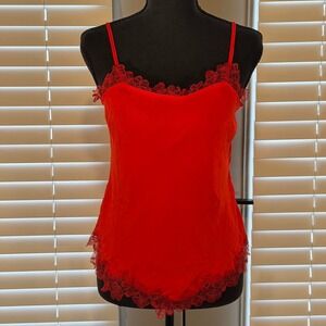 Free People Intimately Sunset Lover Cami in High Risk Red Size S NWOT